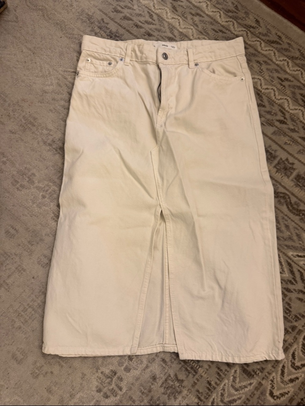 Mango Jean Skirt in Cream